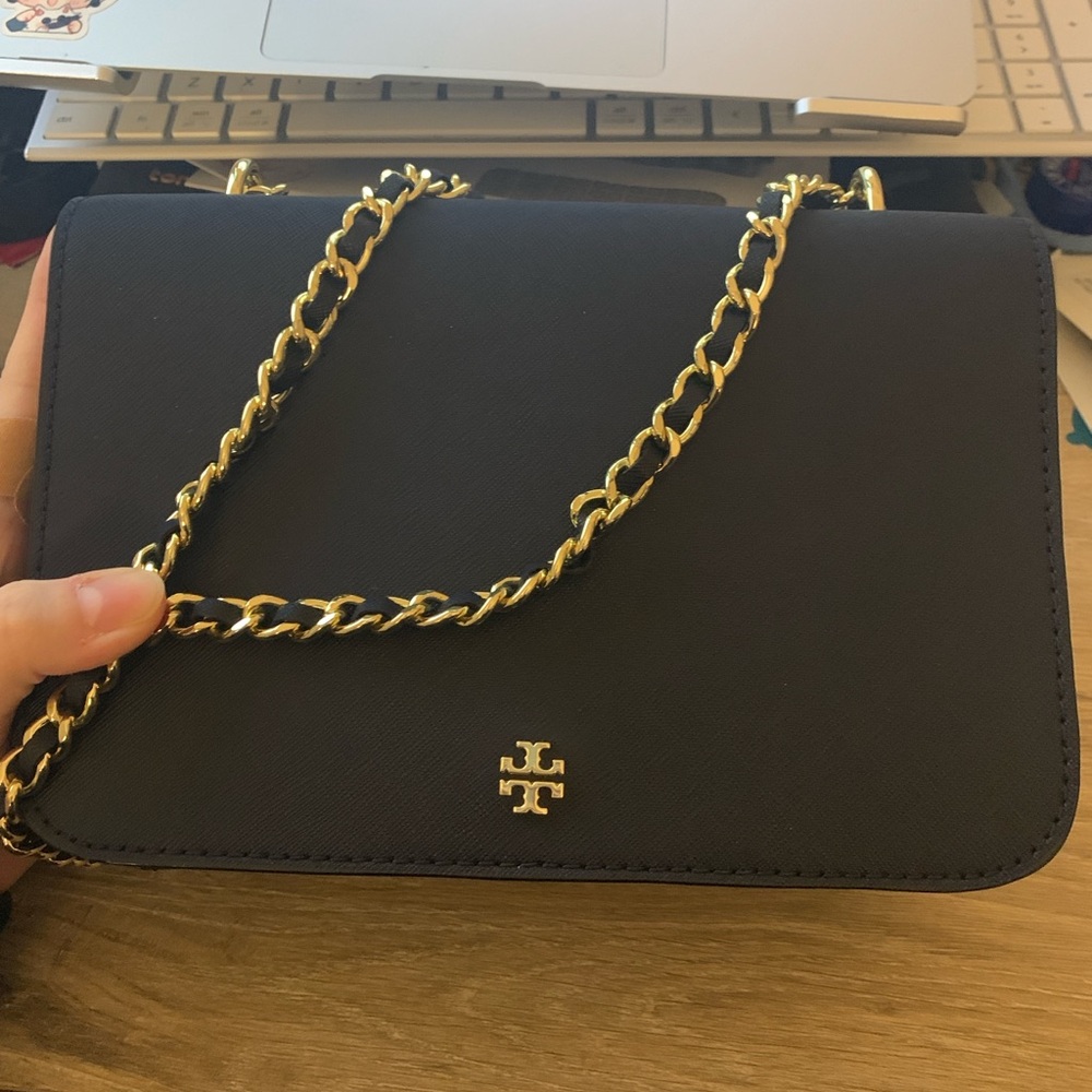 Navy Tory Burch Chain Crossbody